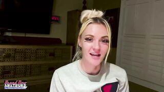 Blonde Sassy Rubs A Dick And Fingers Her Shaved Cunt In Casting!
