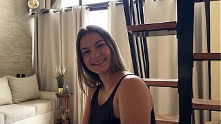 I seduce my married neighbor and invite him over to my house while my cuckold husband is away, he fucks my hairy pussy and cum in my mouth! Liatovar