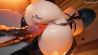 Tied and Creampied: Submissive Girl BDSM Training with an Anal Hook