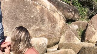 Passers-by were outraged, but she continued to suck and beg to fuck her ass