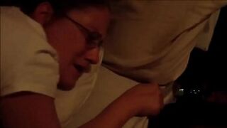 Babe with glasses fucked from behind