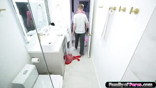Familyofpervs.com - Stepsister helps stepbrother with his boner