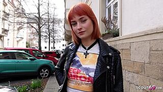 GERMAN SCOUT - Skinny Crazy Redhead Teen Dolly Dyson get Rough Fucked at Model Job