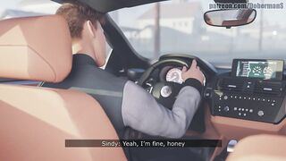 3D animation blonde in interracial dp