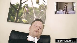 TEENFIDELITY Redhead Alex Harper Facialed By Her Friend