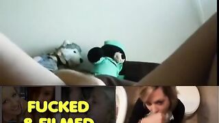 Hot wife talks dirty humps vibrator