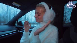 Slutty Schoolgirl Sucks Stranger in Car