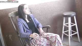 Emily Grey hot teen girl smoking a cigarette