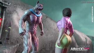 Big tits babe fucked by an ancient monster in a 3d animation