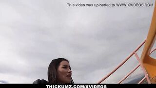 Thickumz - Sexy Vlogger Babe Aria Lee Flashes Big Booty In Public