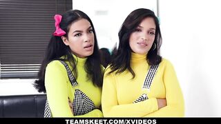 StepSiblings - Busty Ebony Stepsisters (Alina Belle) (Maya Farrell) Share Stepbro's Cock