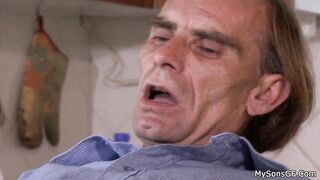 He finds her riding father in law cock