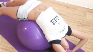 Brunette Teen Andi Pink Strips And Shows Small Titties And Cute Butt!