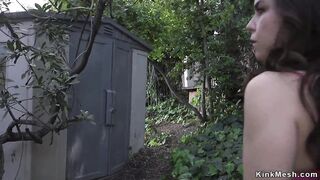Trespassing student rough fucked