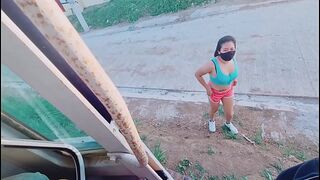 Risky sex in public - Ganda was fucked in a public place