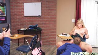 Hot Student Taking The Classroom Challenge