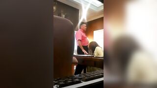 The secretary doing her job well