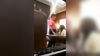 The secretary doing her job well