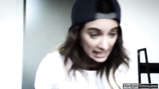 Stepbrother fucks his lesbian stepsister