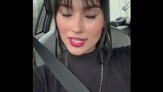 Car driver lets me suck his huge cock