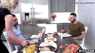 Busty MILF Phoenix Marie takes 2 giant cocks