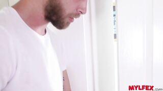 Mylfex - Secretive MILF Crushed by Stepson in the Bathroom