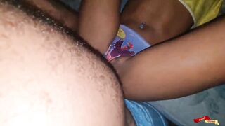 In the ass, my stepdaughter moans loudly with pain and pleasure.