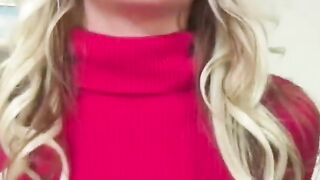 Blonde nylon fetish babe hot and horny