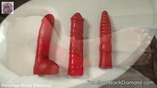 Penelope Black Diamond three big red rubber cocks Preview