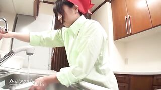 No-pan ass out housekeeper Aimi Tokita