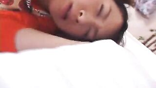 Adorable and cute pigtail Asian teen getting hammered