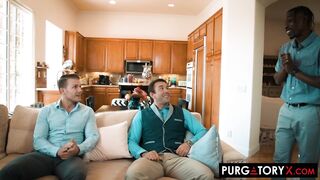 PURGATORYX Beautiful ebony wife Ana Foxxx is shared with her husbands coworkers
