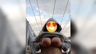 I like to show my tits to my neighbors