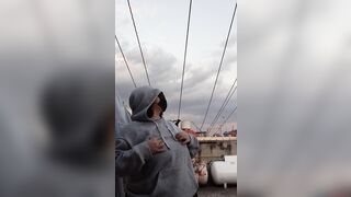 I like to show my tits to my neighbors