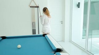 Fucked A Beautiful Teen on the Pool Table while Her Boyfriend was Away