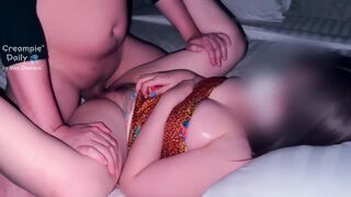 Cum inside the neighbor's aunt. Her pussy is so tight.
