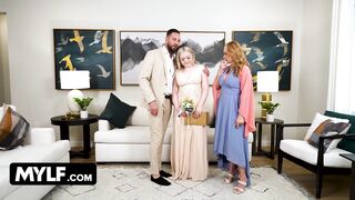 StepDaughter's Wedding Day Turns Into A Naughty Threesome: Stepmom and Stepfather Orgy
