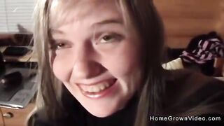 Horny blonde girlfriend is more than willing to fuck