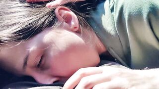 Stranger teen catching me and suck dick in bus