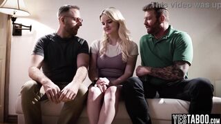 Chubby teen neighbor double penetrated by big dick bisexual studs