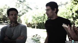 Skinny teens Haley Reed tight pussy double fucked by two big cocks