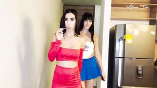 I smashed my friend's girlfriend's pussy while she was watching us.
