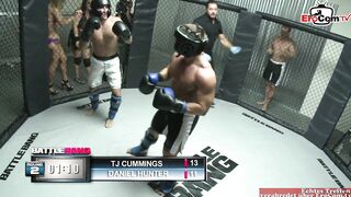 Petite blonde slut with small tits anal fucked in a boxing ring