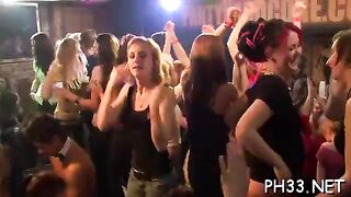 Leaking vagina on the dance floor