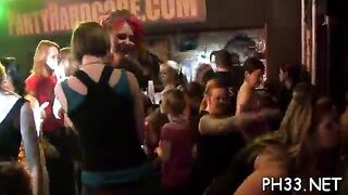 Leaking vagina on the dance floor