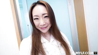Japanese stepmom Miho Wakabayashi let's her stepson use her pussy