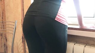 Fucks with step Daddy and Talking to on the Phone - Russian Amateur Video with Conversation