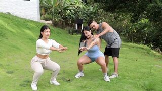 Workout routine ends in hot sex with a tattooed Latina part 1 - Dilan Clavijo