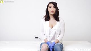 19 Year Old Korean Model with Perfect Tits has Sex During Audition