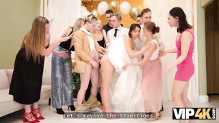 VIP4K. Lesbian hotties fuck before the wedding